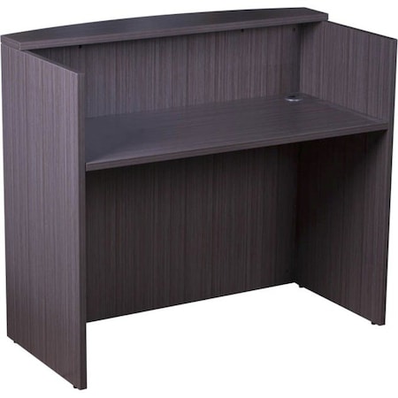 Boss Office Products Boss Glazed Reception Desk - 48inW x 26inD x 41.5inH - Driftwood N168-DW