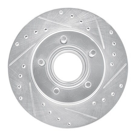 Dynamic Friction Co DFC Brake Rotor - Drilled and Slotted - Silver 631-54125R