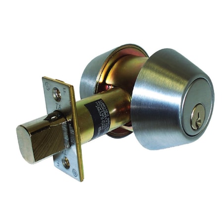 Trans Atlantic Co. DB700 Series Heavy-Duty Commercial Double Cylindrical Deadbolt, Grade 1 in Brushed Chrome DL-DB760-US26D