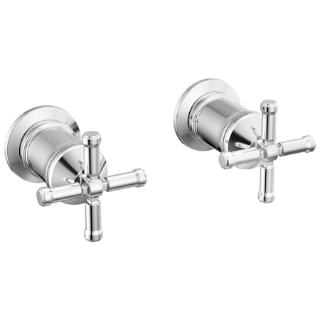 Delta Broderick Wall Mount Tub Filler Handle Kit-Cross In Lumicoat Chrome H584-PR