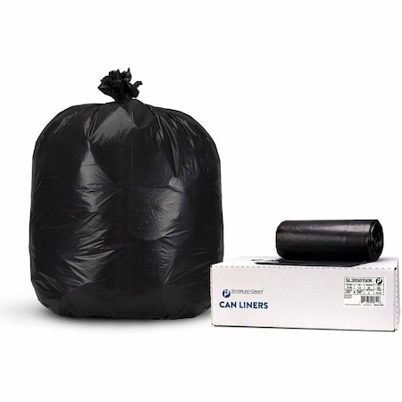 Integrated Bagging Systems Low-Density Commercial Can Liners, Coreless Interleaved Roll, 60gal, 1.5 mil, 38inx58in, 100PK SL3858150K
