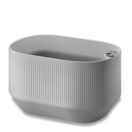 Crescent Garden TruDrop Modular Self-Watering Mini Trough Planter - Indoor/Outdoor - Ash, 20"x14"x12"H A613098