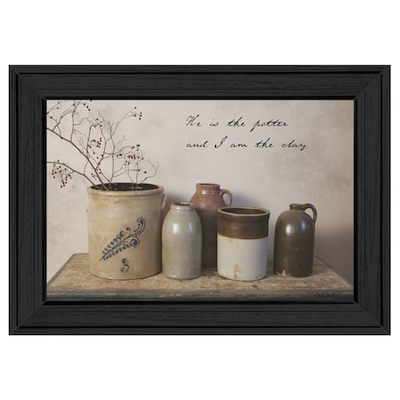 Homeroots He is the Potter 2 Black Framed Print Wall Art 406428