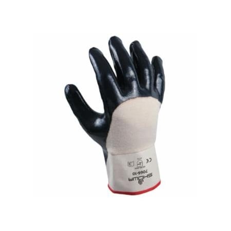 Showa 7066 Series Gloves, Size 9, White/Navy 845-7066-09