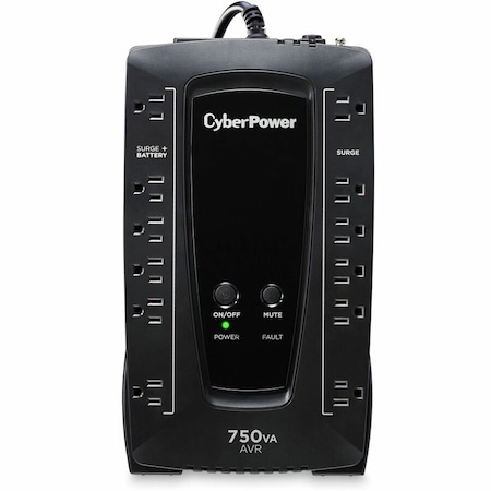 Cyberpower UPS System, Line Interactive, Out: 120 V AC In: 120 V AC AVRG750U