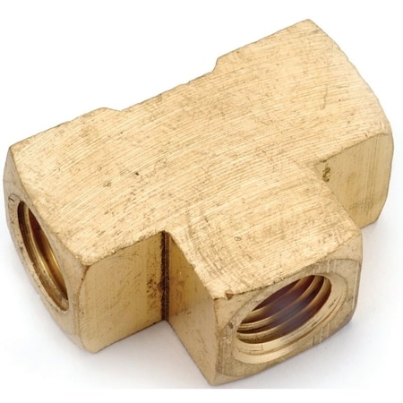 Anderson Metals Pipe Tee, 1/8 in, FPT, Brass, 1000 psi Pressure 756101-02