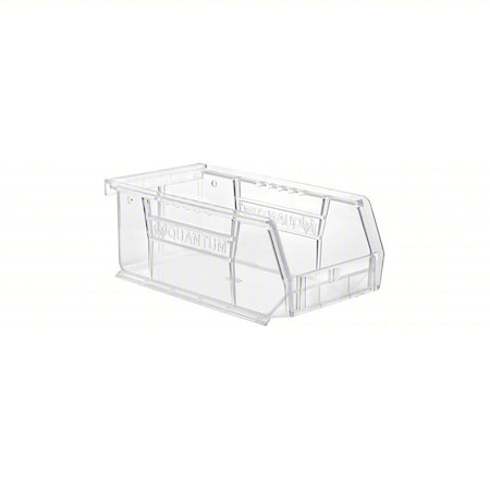 Quantum Storage Systems Plastic Bin, Plastic, Clear, 3 in H, 4 1/8 in W, 7 3/8 in L QUS220CC