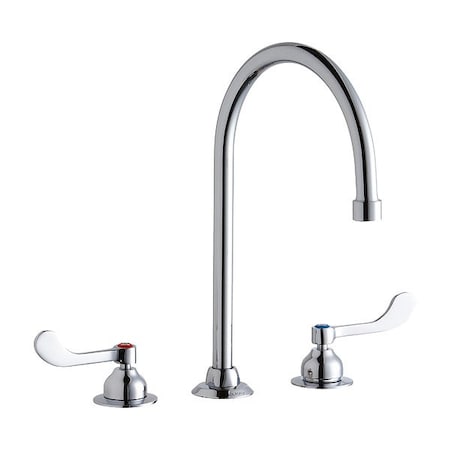 Elkay Handle-Operated Faucet, Manual, Gooseneck LK800GN08T4
