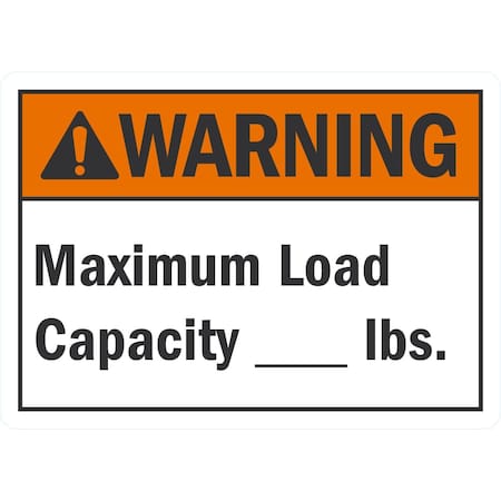 Lyle Maximum Load Capacity _ Lbs. (Write-On), 7x5, Engineer Grade, White G-17403-ED_7x5