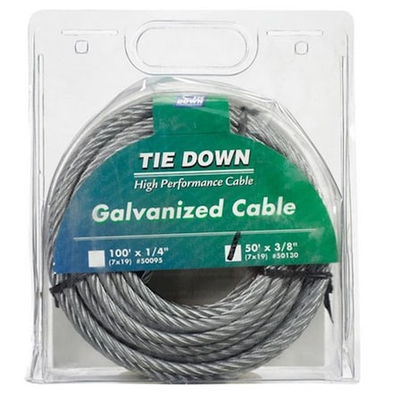Tie Down Engineering 50130 0.37 in. PreCut Galvanized Cable 5391610