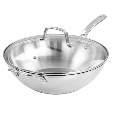 Martha Stewart Stainless Steel Essential 12 Inch Pan with Lid 129266.02
