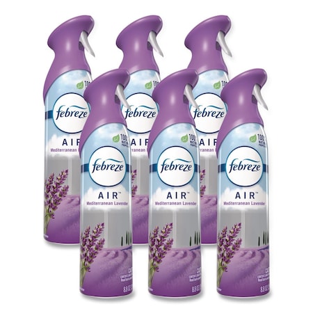 Febreze AIR, Mediterranean Lavender, 8.1 oz Aerosol Spray, 6PK 96264