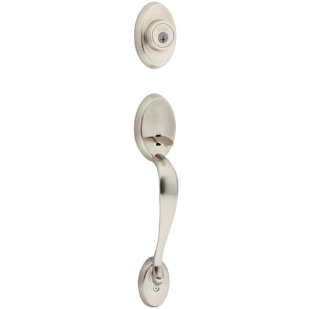 Kwikset Chelsea Single Cylinder Exterior Handleset SmartKey with 6AL Latch and STRKP Strike Pack which 800CELIP-15S.STRKP
