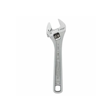 Channellock Adjustable Wrench, 4 in Long, .51 in Opening, Chrome, Bulk 140-804-BULK