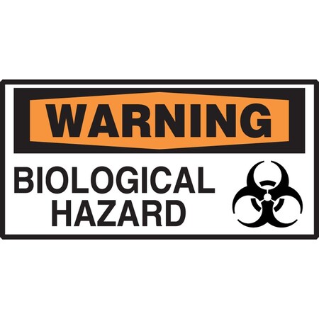 Accuform OSHA WARNING SAFETY LABEL BIOLOGICAL LBHZ002VSP