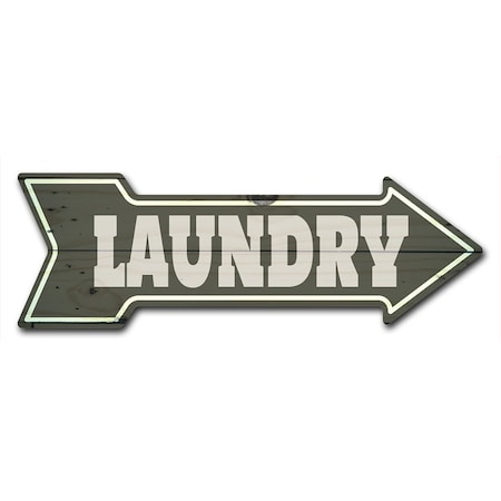 Signmission Laundry Arrow Decal Funny Home Decor 36in Wide D-A-12-999779