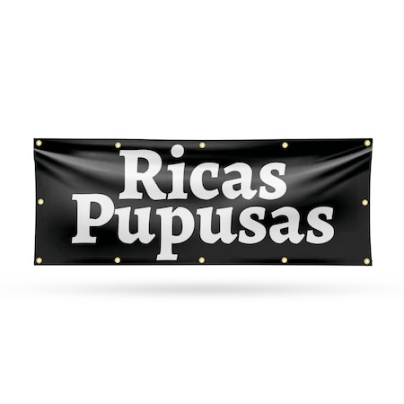 Signmission Ricas Pupusas, 48 Inch x 120 Inch, Vinyl Banner B-120-30835