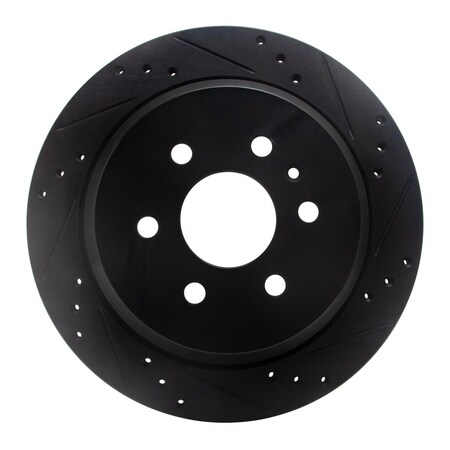 Dynamic Friction Co DFC Brake Rotor - Drilled and Slotted - Black 633-48063R