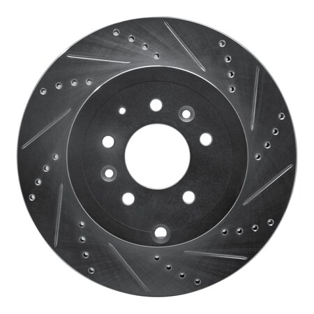 Dynamic Friction Co DFC Brake Rotor - Drilled and Slotted - Silver 631-80068R