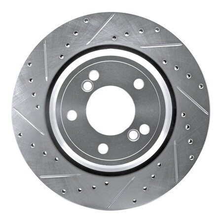 Dynamic Friction Co DFC Brake Rotor - Drilled and Slotted - Silver 631-31050L