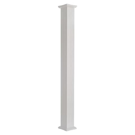 Afco 800AC610 Column, 10 ft H, Square, Aluminum, White 800AC0610