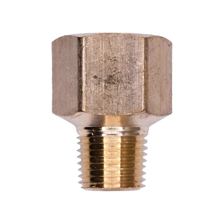 Auveco Brass Reducing Pipe Adapter 1/4in Female 1/8in Male, 5PK 326