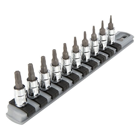 Tekton Socket Set, Steel, 8 1/8 in L SHB90103