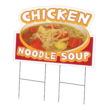 Signmission Chicken Noodle Soup Die Cut Yard & Stake plastic coroplast window, 2436-Chicken Noodle Soup C-DC-2436-Chicken Noodle Soup19