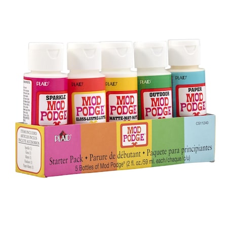 Mod Podge Decoupage Glue, Starter Set, 5-Piece Set CS11240