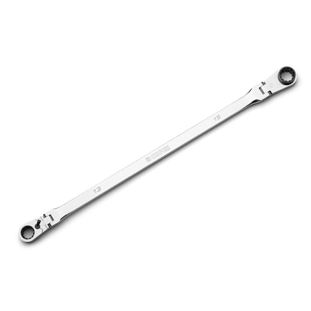 Capri Tools 13 x 15 mm 90-Tooth Extra-Long Double Box End Reversible Ratcheting Wrench, Spline Drive, Metric CP11890-1315