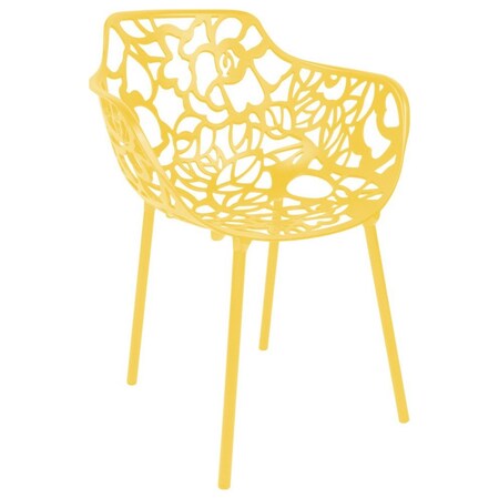 Leisuremod Modern Devon Aluminum Armchair, Yellow DCA23Y