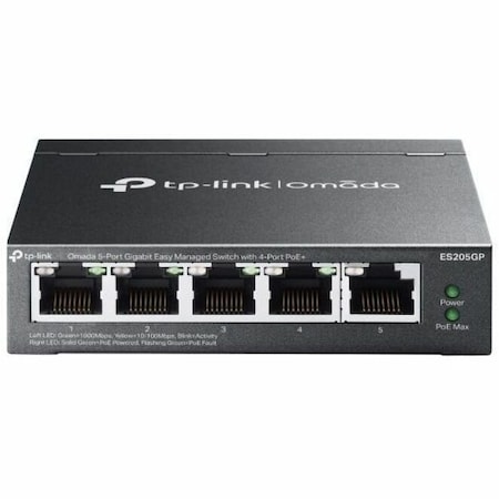 Tp-Link Omada 5-Port Gigabit Easy Managed Switch with 4-Port PoE+ ES205GP