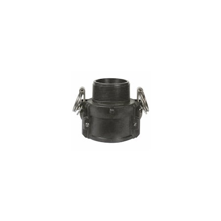 Mi Conveyance Solutions Part B Female Polypropylene Cam & Groove Coupling, 1-1/2 In. 49030515
