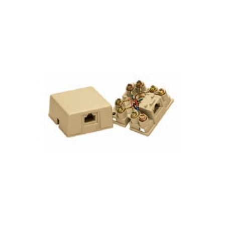 Leviton Telephone Wall Jack, Ivory 4625A-24I