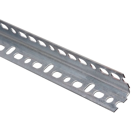 Stanley 4021BC Series Slotted Angle Stock, 114 in L Leg, 48 in L, 0047 in Thick, Steel, Galvanized N341-131