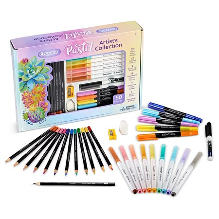 Crayola Pastels Artists Collection Kit, 50-Piece Set 04-2932
