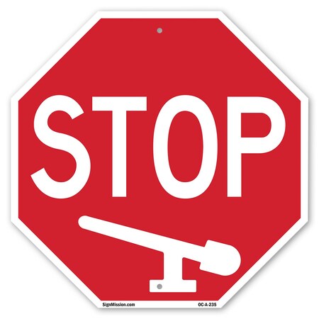 Signmission Stop, 10 Inch X 10 Inch, Aluminum Metal Signs OC-A-10-235