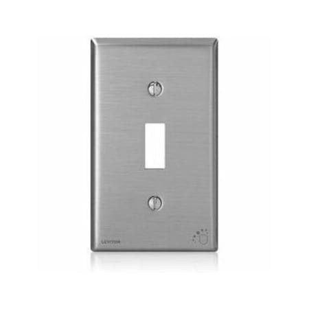 Leviton Toggle Switch Wall Plate, 1 Gang, Gray 84001-A40