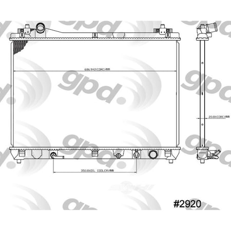 Global Parts Distributors Radiator 2920C