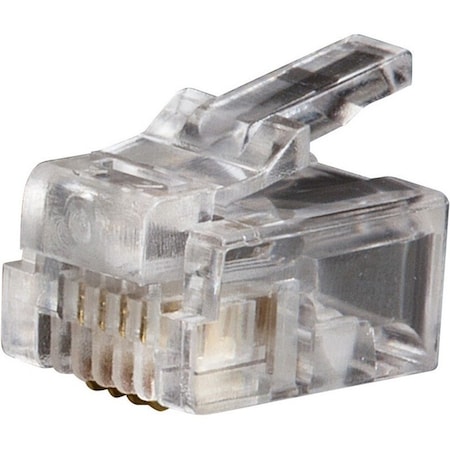 Klein Tools Modular Telephone Plugs RJ11 6P4C, 25-Pack VDV826-601
