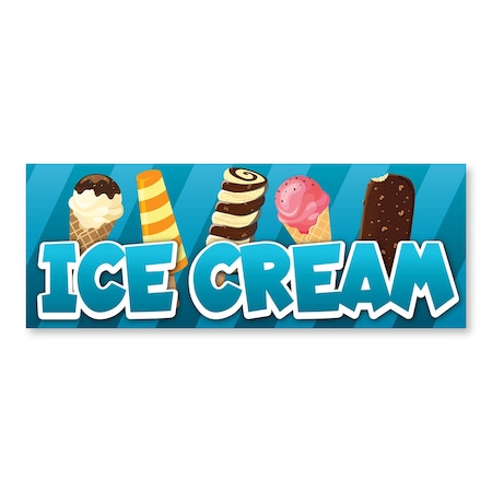 Signmission Ice Cream, 18 Inch, Decal D-48-30396