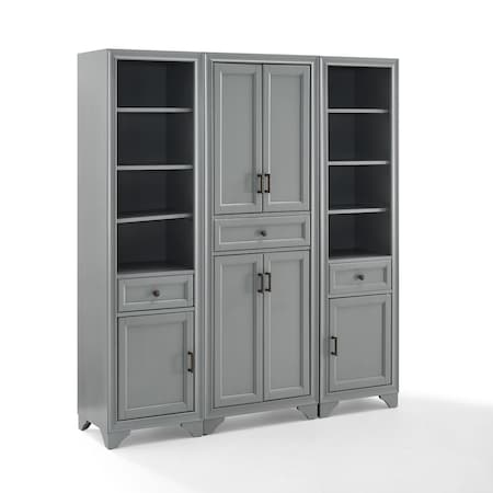 Crosley Tara 3-Piece Kitchen Storage Pantry Set KF33006GY