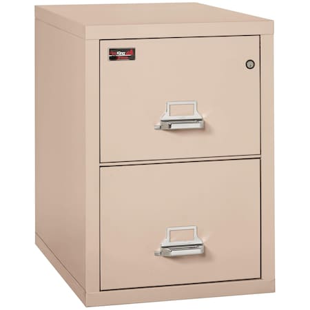 Fireking 2 Drawer, 2 Hr Fire & Impact Rated, Vertical, 31" depth Letter Champagne 2-1929-2CH