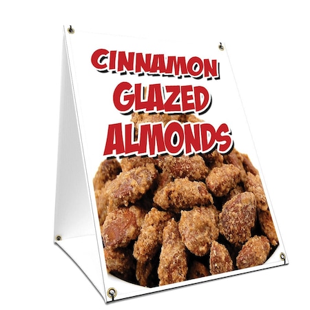 Signmission Cinnamon Glazed Almonds, 36 Inch x 24 Inch A-frame Yard Sign, Plastic Sign SBC-2436-Cinnamon Glazed Almonds