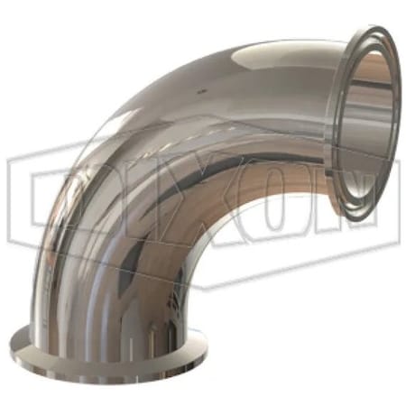 Dixon T2CMP BioPharm Line High Purity Bradford Pipe Elbow, 2 in Nominal, Clamp End Style, 316L Stainless S T2CMP-200PL
