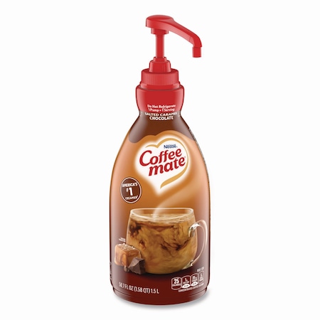 Coffee Mate Liquid Creamer Pump Bottle, Salted Caramel Chocolate, 1.5 Liter 79976