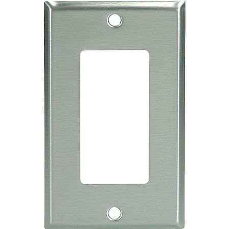 Eaton Wiring Devices 93401 Wallplate, 412 in L, 234 in W, 1 Gang, Stainless Steel, Brushed Satin 93401-BOX1
