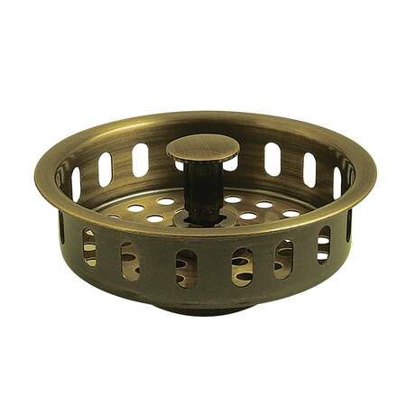 Kingston Brass Kitchen Sink Basket Strainer, Antique Brass KBP2003