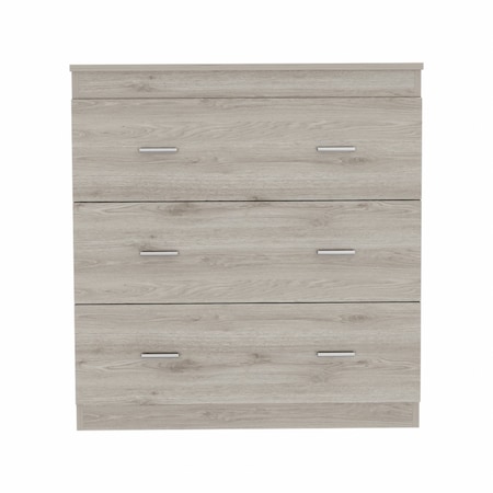 Homeroots 32" Light Gray Three Drawer Dresser 479992