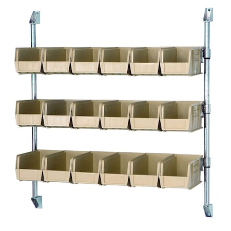 Quantum Storage Systems WIRE CANTILEVER BIN HOLDER WITH 18 BINS CAN-34-36BH-230IV